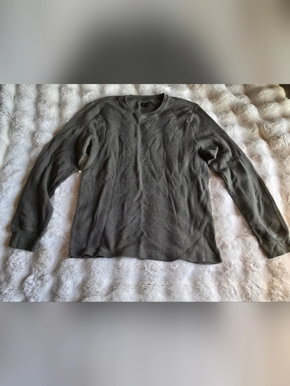 J. Crew Olive Green Thermal Long Sleeve Shirt